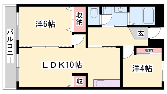 ドミール101の物件間取画像