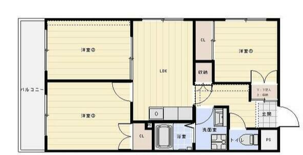 コンフォルト芝町の物件間取画像