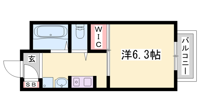 ｆｌａｔ福井C棟の物件間取画像