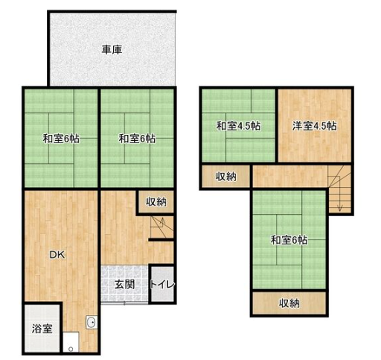姫路市広畑区蒲田戸建の物件間取画像