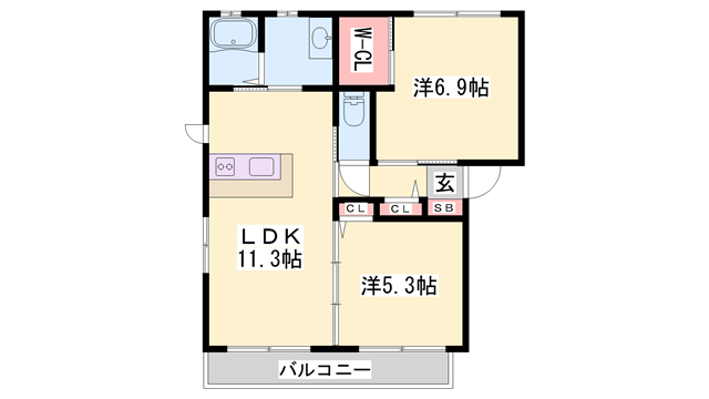 ウエストサイドテラス　S棟の物件間取画像