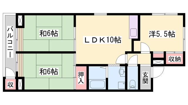 プレアール状ヶ池B棟の物件間取画像