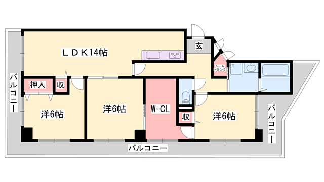 ハイライズ東雲の物件間取画像
