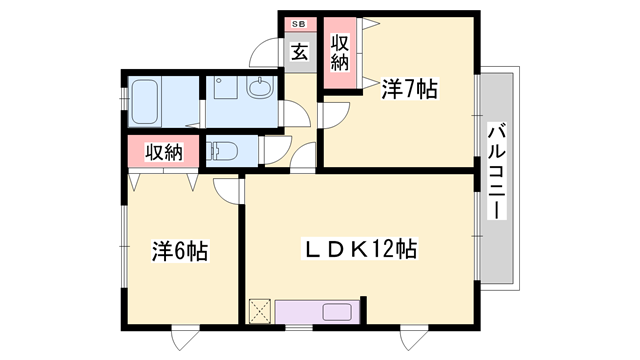ルシエール亀山の物件間取画像