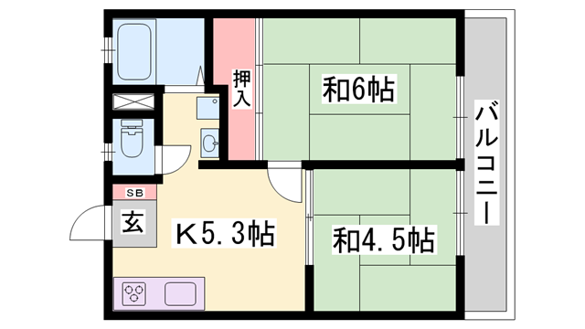 サンシティー蓼科Ｎ棟の物件間取画像