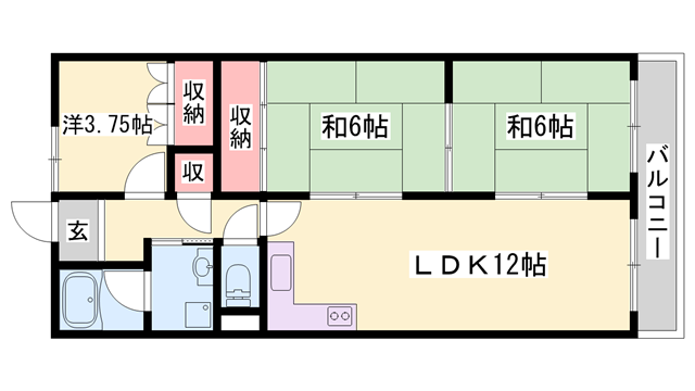 アーバンコート大町の物件間取画像