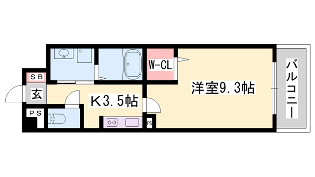 カルザ姫路の物件間取画像