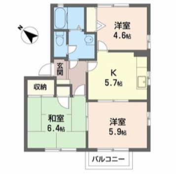 フォーレス佐土 A棟の物件間取画像