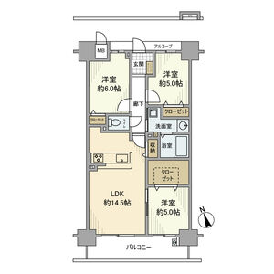 アルファスマート東姫路の物件間取画像