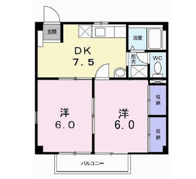サンハイツⅡの物件間取画像