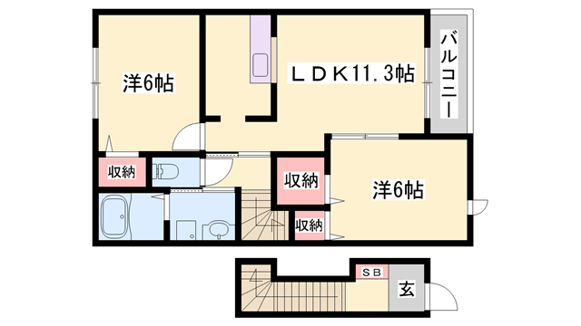 物件間取画像