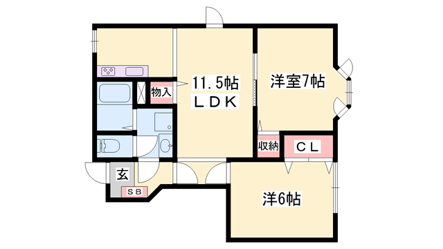 物件間取画像