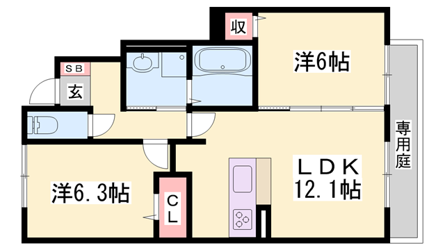 物件間取画像