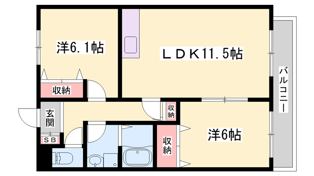 コンフォール清水の物件間取画像