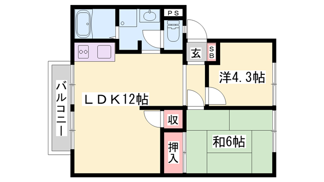 アーバン寺内の物件間取画像