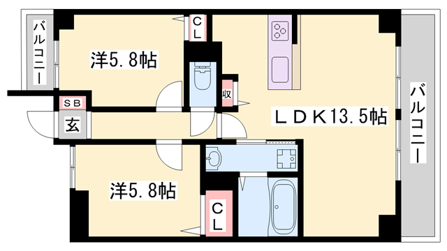 物件間取画像