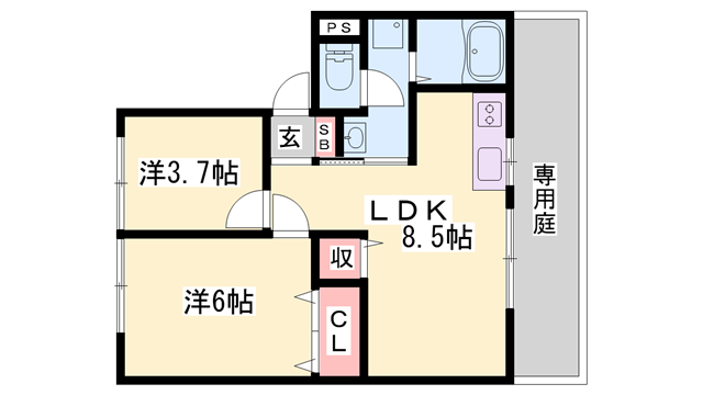 物件間取画像