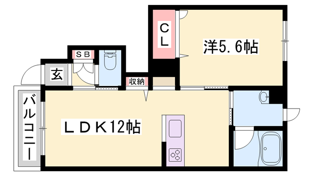 カーサグラス シュデステ C棟の物件間取画像