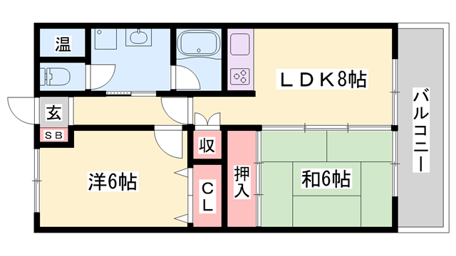 小玉ハイツの物件間取画像