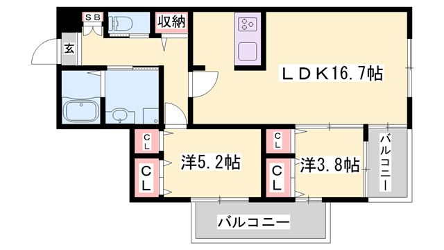 物件間取画像
