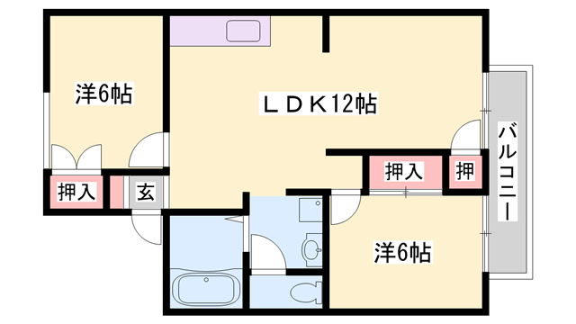 ハイネスK-Ⅱの物件間取画像