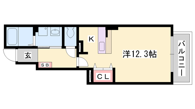 京口駅 徒歩8分 1階の物件間取画像
