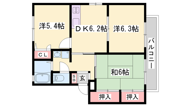レガートⅡ A棟の物件間取画像