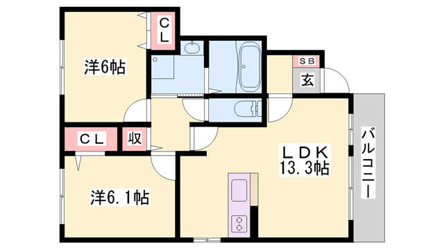 セジュール国分寺の物件間取画像
