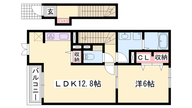 キャロル参番館の物件間取画像