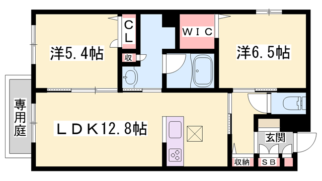 シャーメゾンはりま勝原の物件間取画像