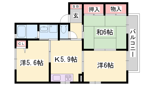 アイランド B棟の物件間取画像