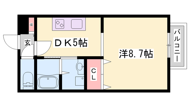 パセオ新在家の物件間取画像