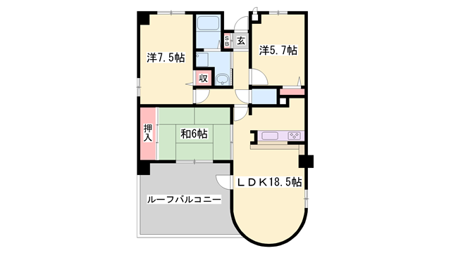 物件間取画像