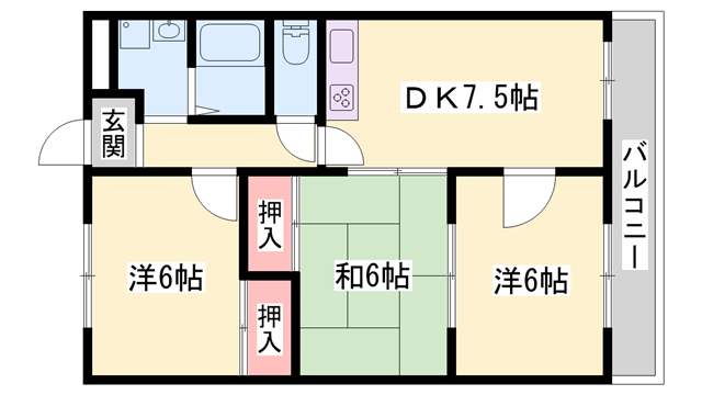 エーワンハイムの物件間取画像
