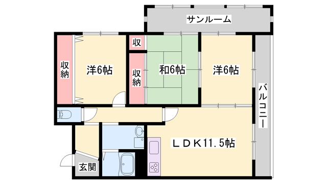 京口ハイツの物件間取画像