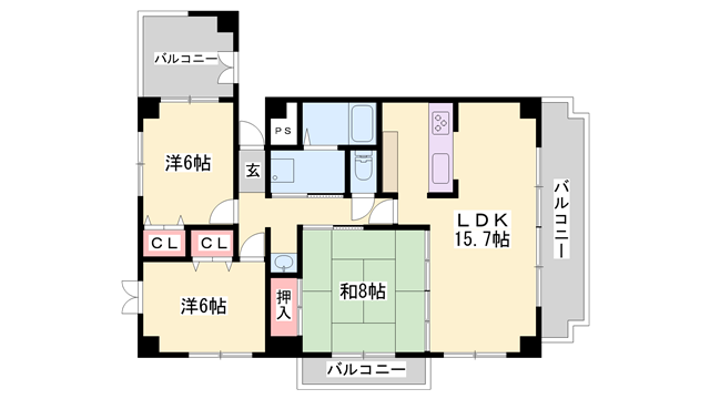 物件間取画像