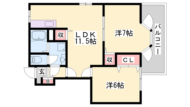 リリースタウンの物件間取画像