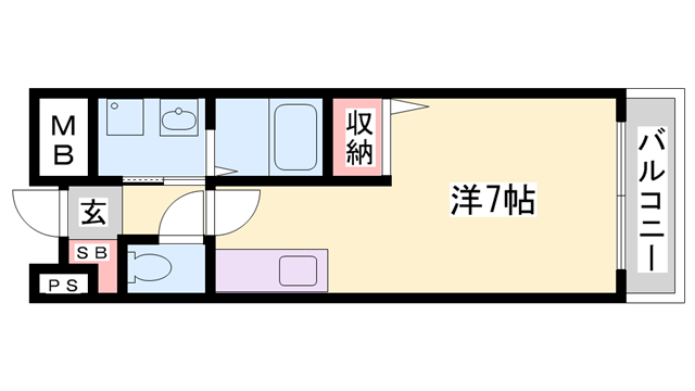 シャルマンビラB棟の物件間取画像