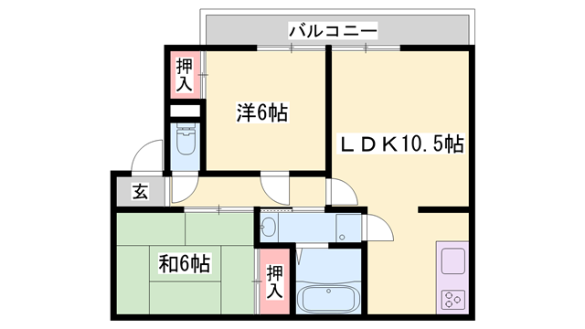 チェルニー英賀保Ⅰの物件間取画像