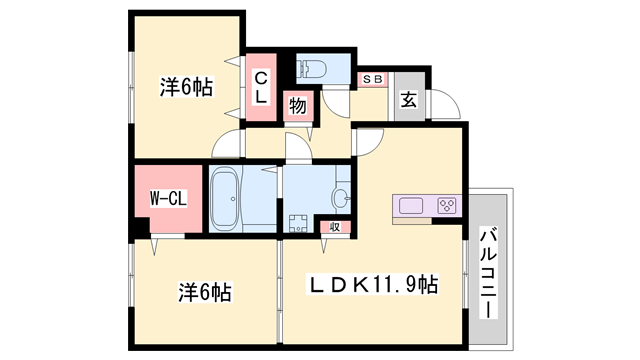 物件間取画像