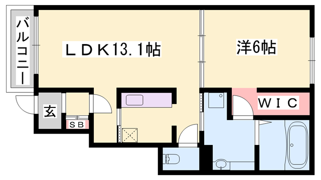 H・Tミニョン姫路の物件間取画像