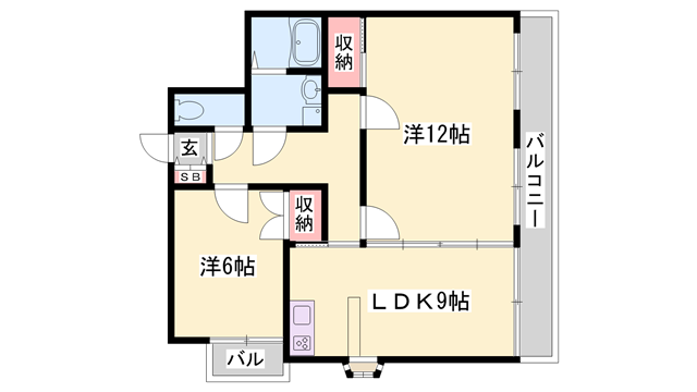 ノーブル今在家の物件間取画像