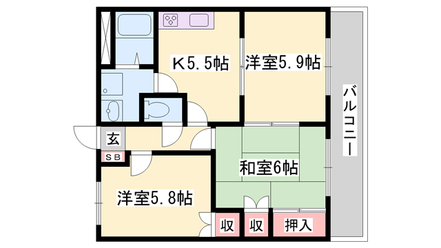 物件間取画像