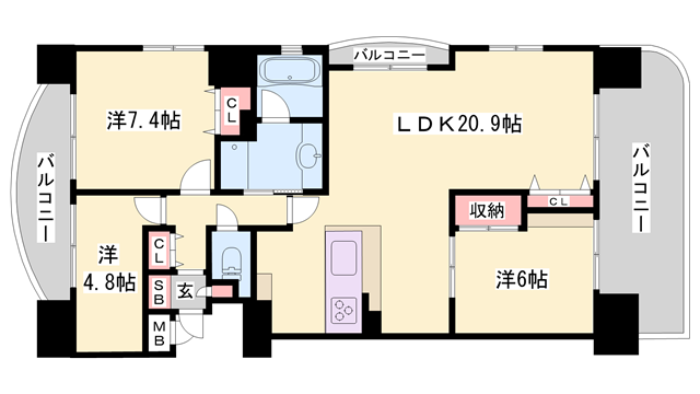 物件間取画像