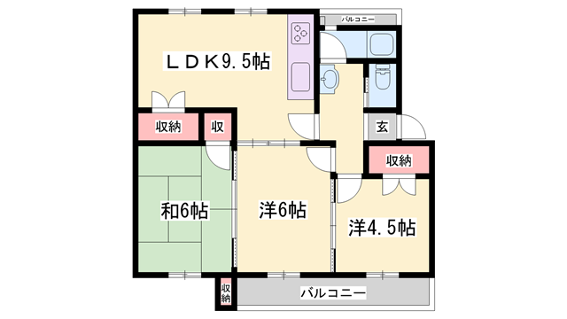 京口団地5号棟の物件間取画像