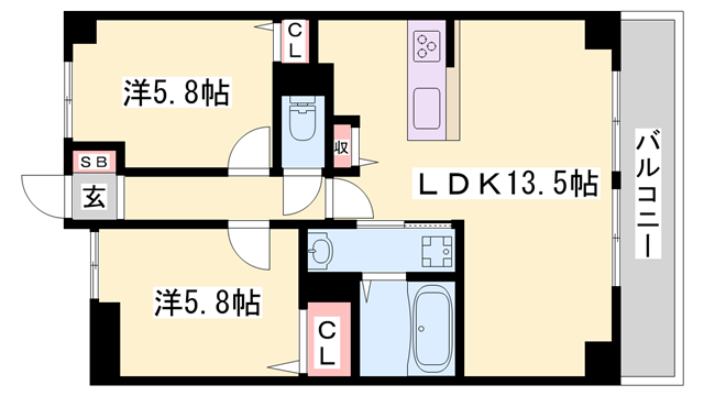 物件間取画像