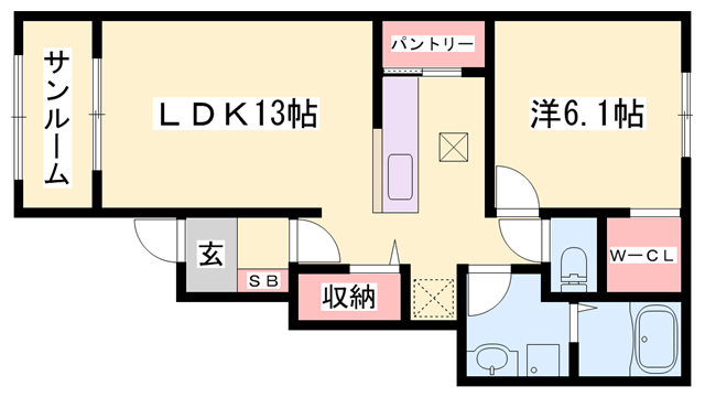 サニーヴィレッジの物件間取画像