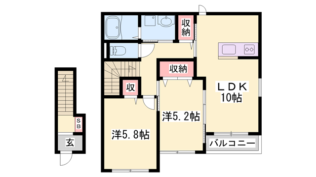 ライズアップの物件間取画像