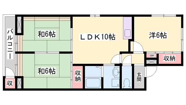 プレアール状ヶ池A棟の物件間取画像