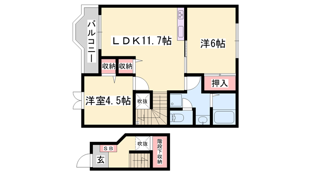 パルトネールＦⅠの物件間取画像
